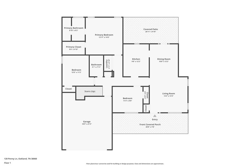 1,740/Mo, 120 Penny Ln Oakland, TN 38060 Floor Plan View