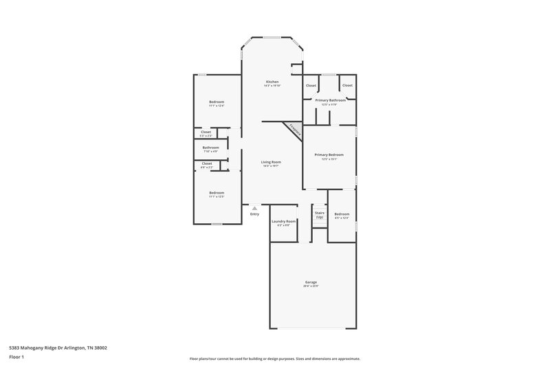 2,100/Mo, 5383 Mahogany Ridge Dr Arlington, TN 38002 Floor Plan View