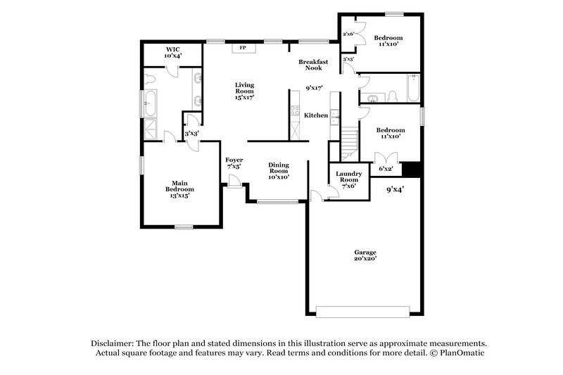 1,780/Mo, 10177 Fox Chase Dr Olive Branch, MS 38654 Floor Plan View
