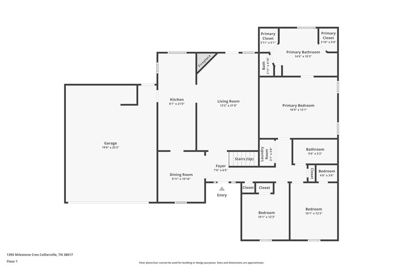 2,500/Mo, 1395 Milestone Cir Collierville, TN 38017 Floor Plan View