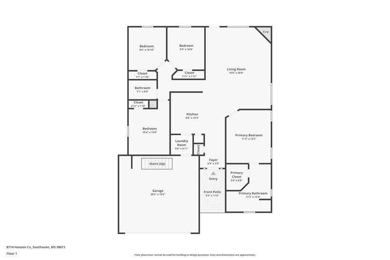 1,965/Mo, 8714 Hanson Cv Southaven, MS 38671 Floor Plan View