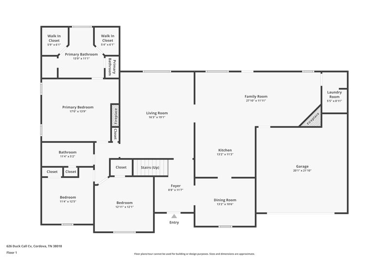 2,180/Mo, 626 Duck Call Cv Cordova, TN 38018 Floor Plan View