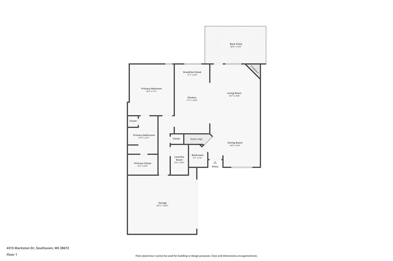 2,110/Mo, 4315 Markston Dr Southaven, MS 38672 Floor Plan View