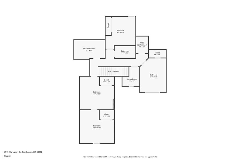 2,110/Mo, 4315 Markston Dr Southaven, MS 38672 Floor Plan View 2