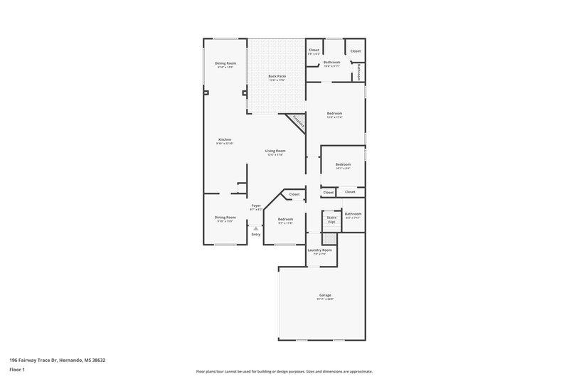 1,980/Mo, 196 Fairway Trace Dr Hernando, MS 38632 Floor Plan View