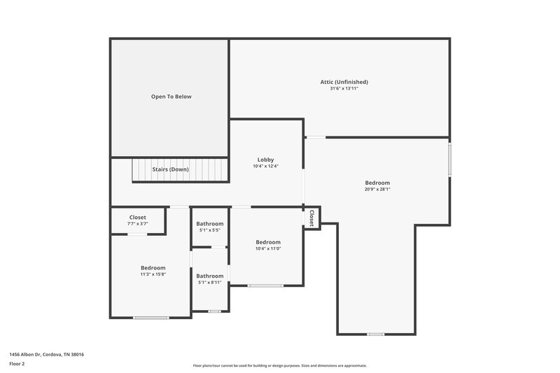 2,355/Mo, 1456 Albon Dr Cordova, TN 38016 Floor Plan View 2