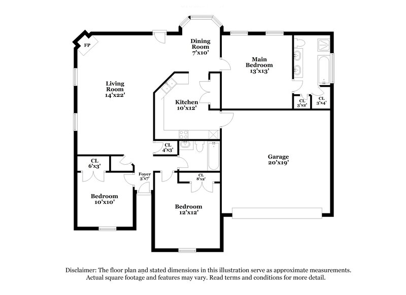 1,770/Mo, 9157 Harness Cv Southaven, MS 38671 Floor Plan View