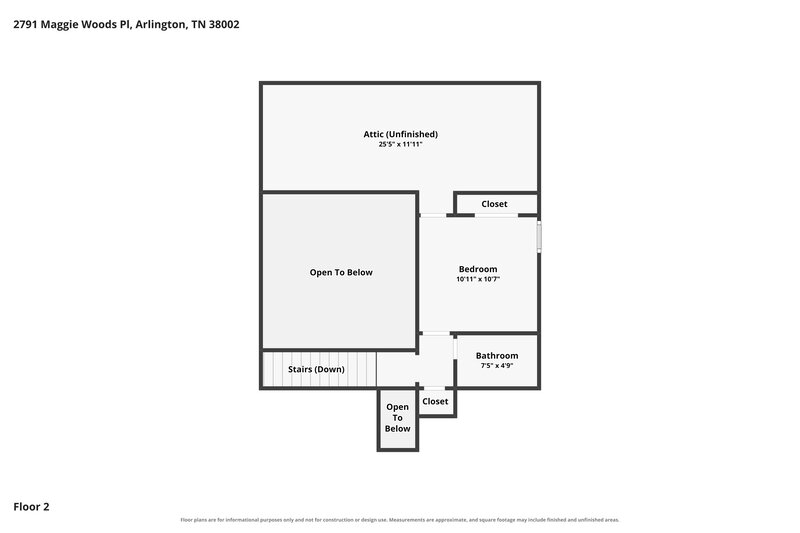 1,720/Mo, 2791 Maggie Woods Pl Arlington, TN 38002 Floor Plan View 2