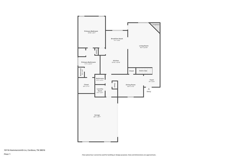 1,905/Mo, 10116 Hammersmith Ln Cordova, TN 38016 Floor Plan View