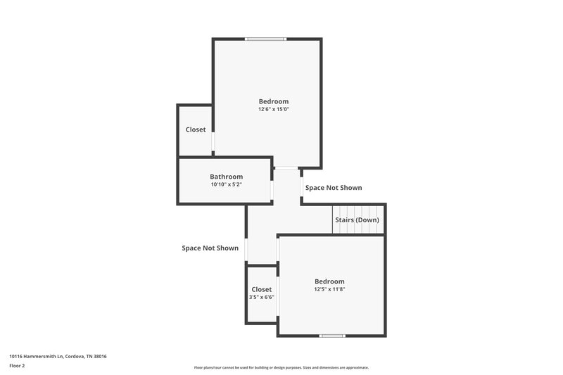 1,905/Mo, 10116 Hammersmith Ln Cordova, TN 38016 Floor Plan View 2
