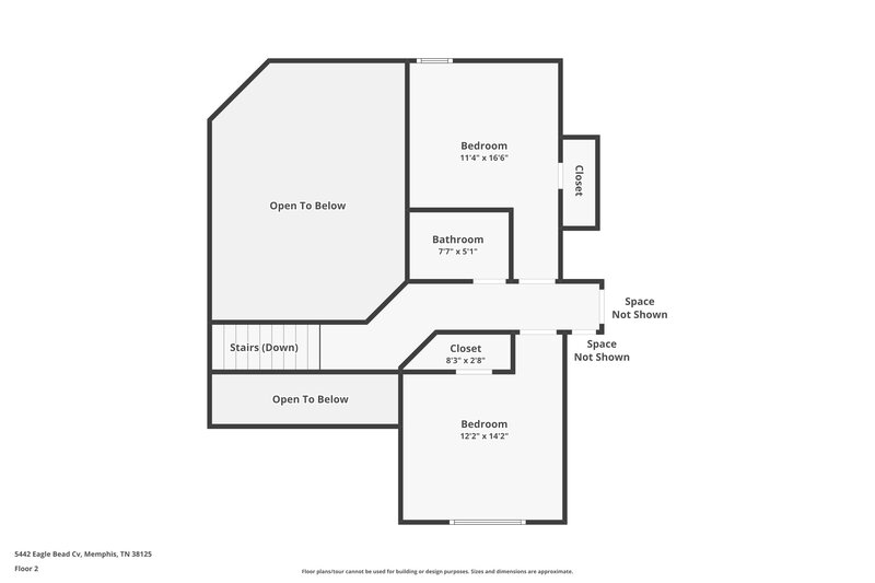 1,995/Mo, 5442 EAGLE BEAD COVE Memphis, TN 38125 Floor Plan View 2