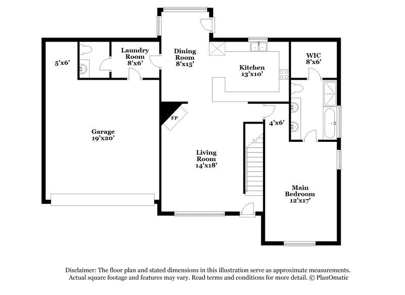 1,745/Mo, 8420 Blue Ridge Dr Southaven, MS 38672 Floor Plan View