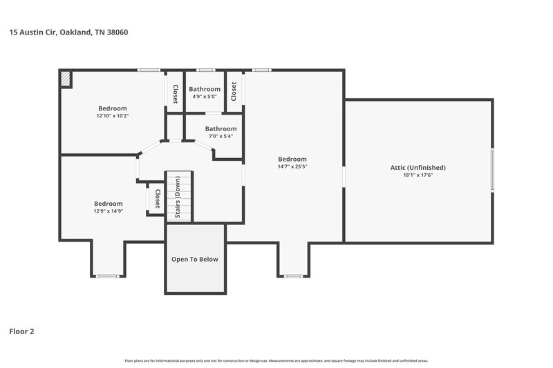 2,290/Mo, 15 Austin Cir Oakland, TN 38060 Floor Plan View 3