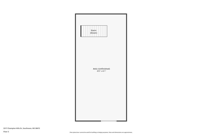 1,990/Mo, 3317 Champion Hills Drive Southaven, MS 38672 Floor Plan View 3