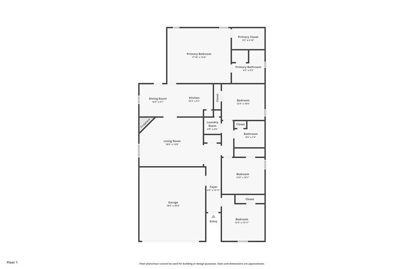 1,900/Mo, 9450 Eckley Pl Cordova, TN 38018 Floor Plan View