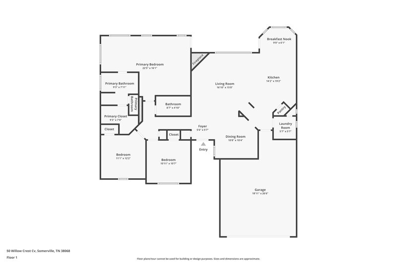 1,730/Mo, 50 Willow Crest Cv Somerville, TN 38068 Floor Plan View