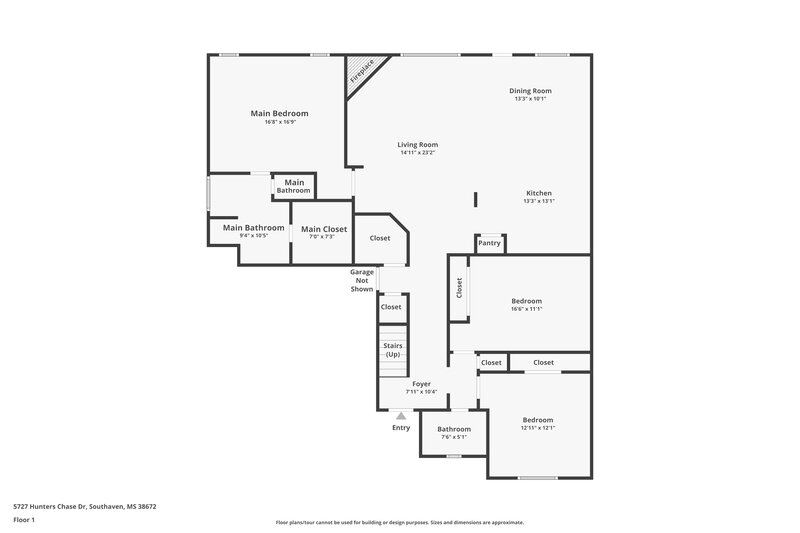 2,275/Mo, 5727 Hunters Chase Southaven, MS 38672 Floor Plan View 2