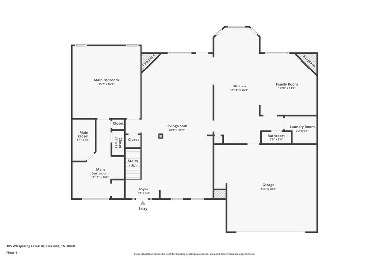 2,385/Mo, 105 Whispering Creek Dr Oakland, TN 38060 Floorplan View