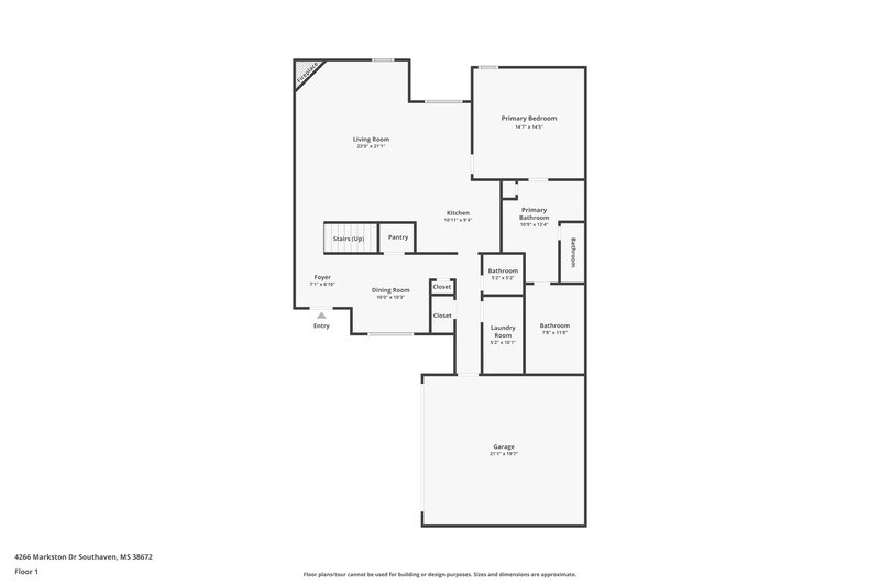 2,185/Mo, 4266 Markston Drive Southaven, MS 38672 Floor Plan View 2