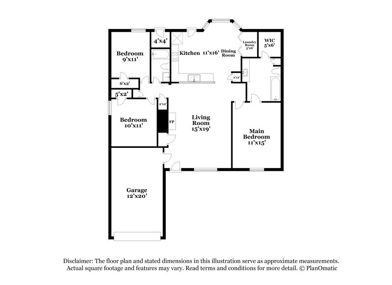 2,140/Mo, 7090 Foxhall Dr Horn Lake, MS 38637 Floor Plan View