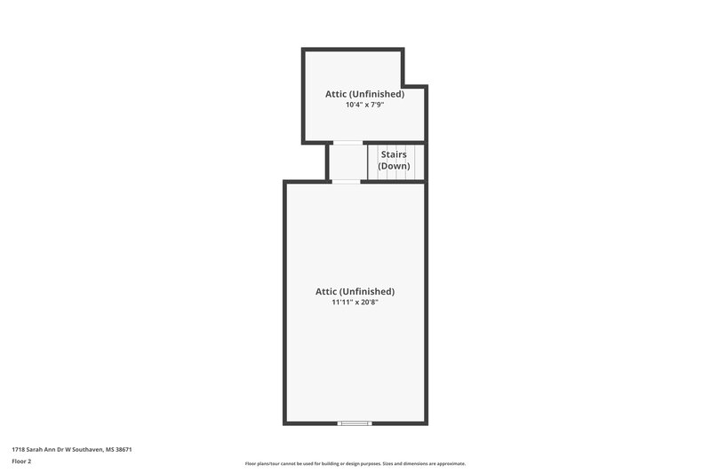 1,660/Mo, 1718 W Sarah Ann Dr Southaven, MS 38671 Floor Plan View 2