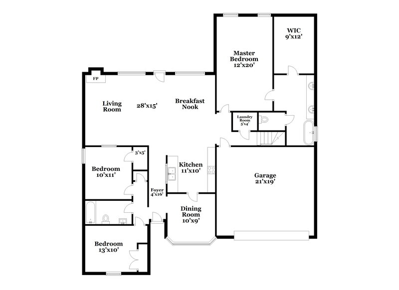 2,165/Mo, 5693 Broadway Dr Southaven, MS 38672 Floorplan View 2
