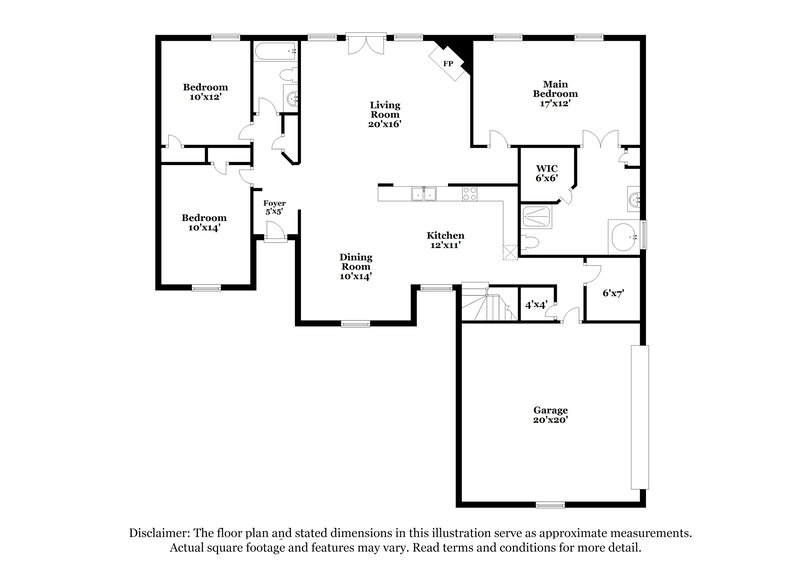 3,260/Mo, 8415 N Linda Shore Dr Southaven, MS 38672 Floor Plan View