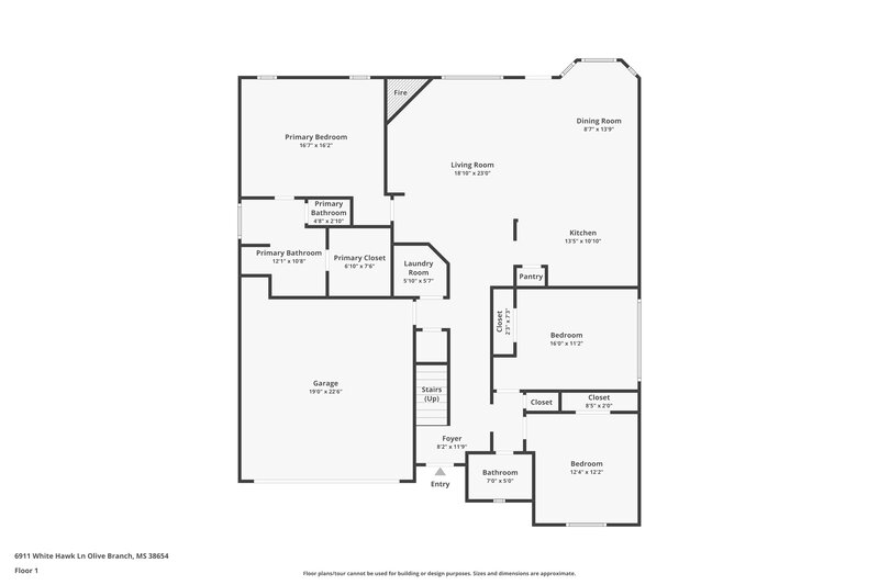 2,320/Mo, 6911 White Hawk Ln Olive Branch, MS 38654 Floor Plan View 2