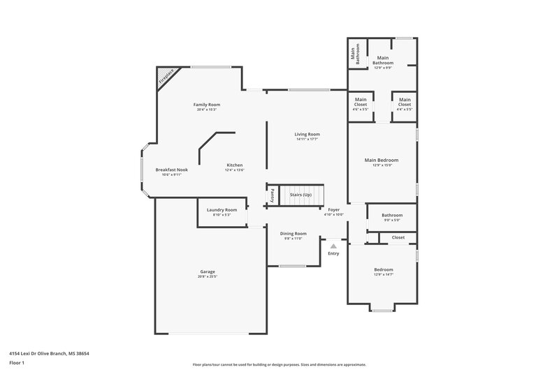 2,645/Mo, 4154 Lexi Dr Olive Branch, MS 38654 Floor Plan View