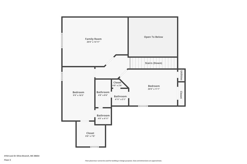 2,645/Mo, 4154 Lexi Dr Olive Branch, MS 38654 Floor Plan View 2