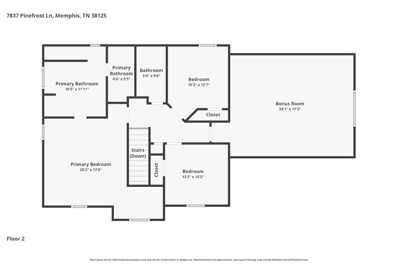 2,115/Mo, 7837 Pinefrost Ln Memphis, TN 38125 Floor Plan View 2