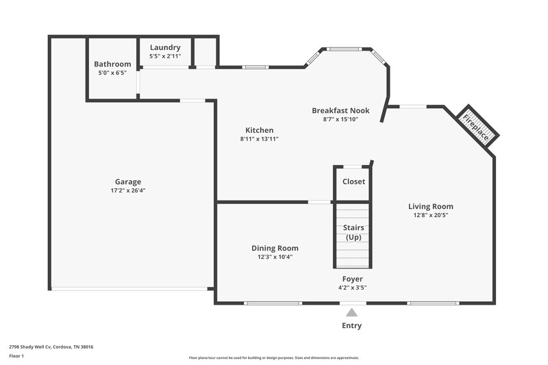 1,970/Mo, 2798 Shady Well Cv Cordova, TN 38016 Floor Plan View