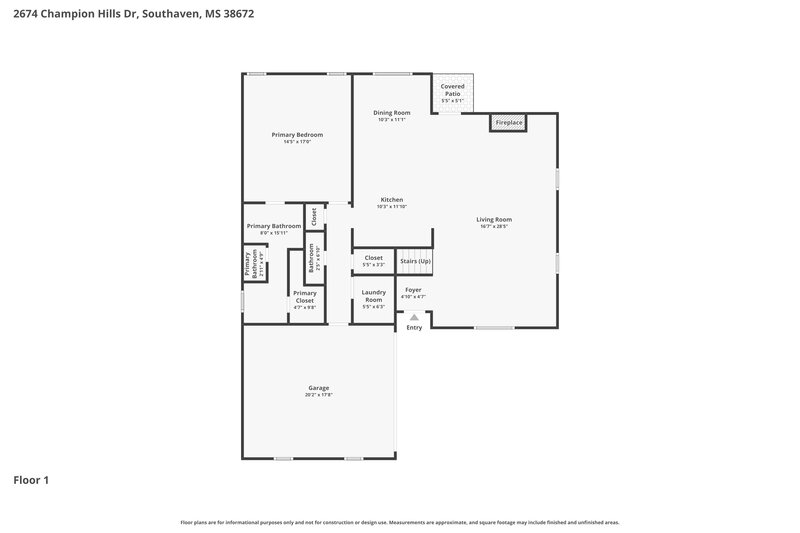 2,530/Mo, 2674 Champion Hills Dr Southaven, MS 38672 Floor Plan View