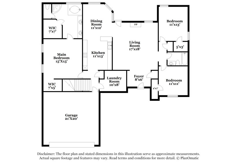 2,075/Mo, 7854 Meadow Ridge Lane Olive Branch, MS 38654 Floor Plan View