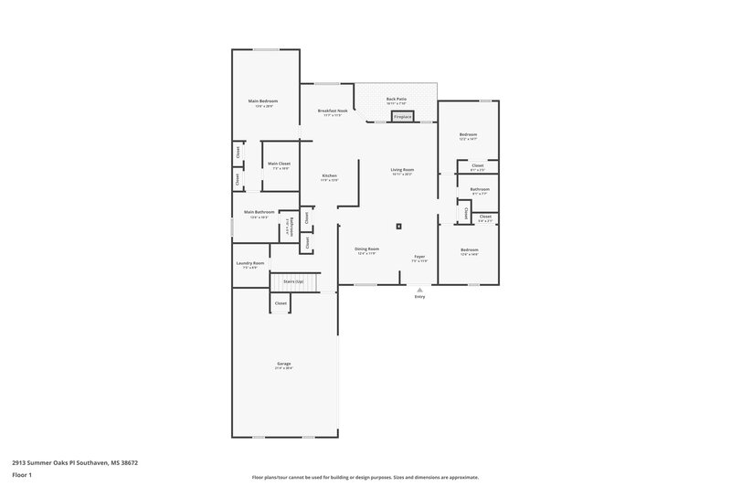 3,460/Mo, 2913 Summer Oaks Place Southaven, MS 38672 Floor Plan View