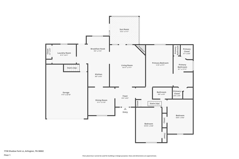 2,860/Mo, 7730 Shadow Fork Ln Arlington, TN 38002 Floorplan View