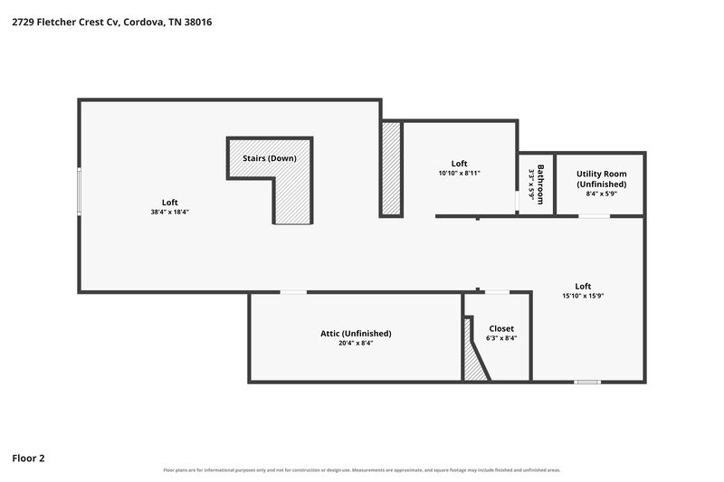 2,305/Mo, 2729 Fletcher Crest Cv Cordova, TN 38016 Floorplan View 2