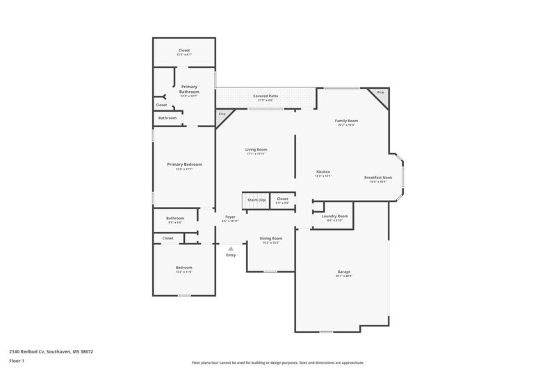 2,725/Mo, 2140 Redbud Cove Southaven, MS 38672 Floor Plan View