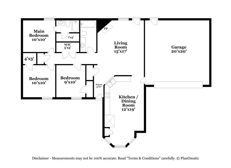 1,720/Mo, 6618 Kimberly Dr Olive Branch, MS 38654 Floor Plan View