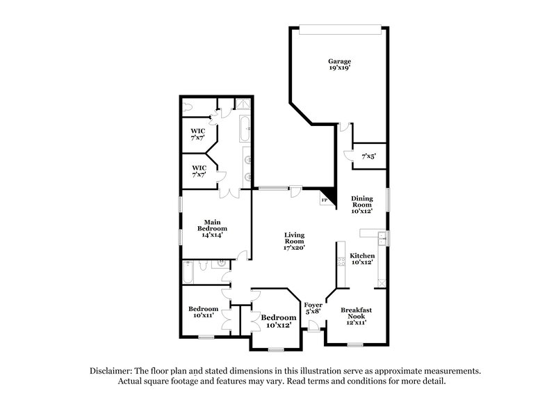 2,095/Mo, 4737 W Petite Loop Olive Branch, MS 38654 Floor Plan View