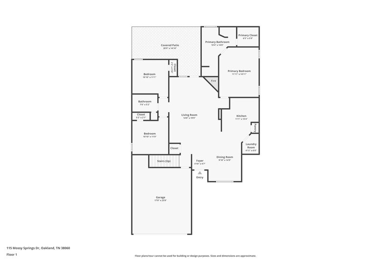 1,945/Mo, 115 Mossy Springs Dr Oakland, TN 38060 Floor Plan View
