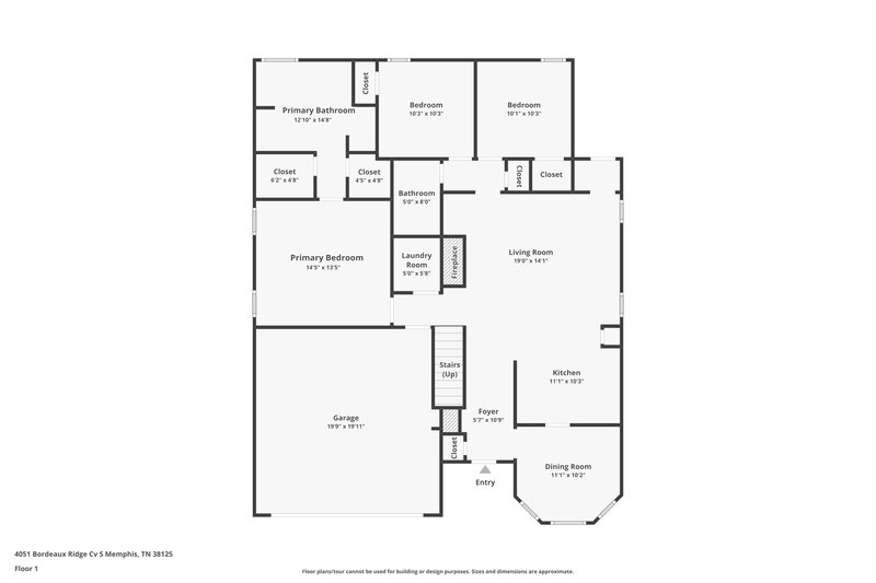 3,730/Mo, 4051 Bordeaux Ridge Cv S Memphis, TN 38125 Floor Plan View