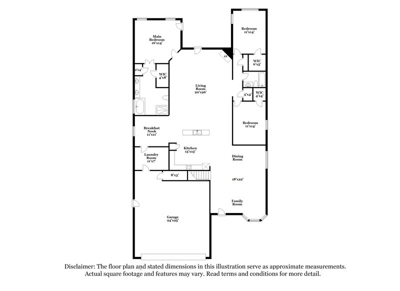 2,325/Mo, 2969 S Hartland Drive Southaven, MS 38672 Floor Plan View