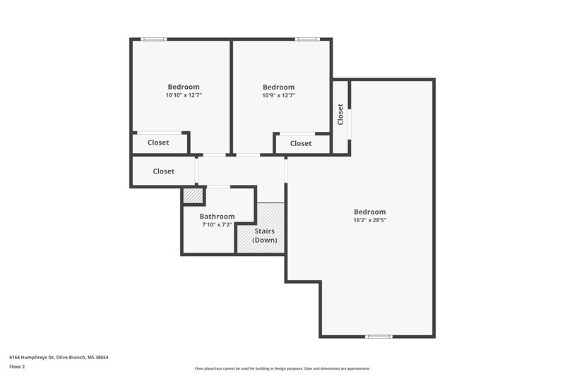 1,980/Mo, 6164 Humphreys Dr Olive Branch, MS 38654 Floorplan View 2