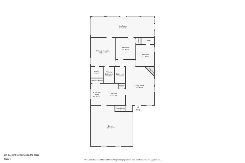 2,800/Mo, 200 Gaslight Cv Hernando, MS 38632 Floor Plan View 2