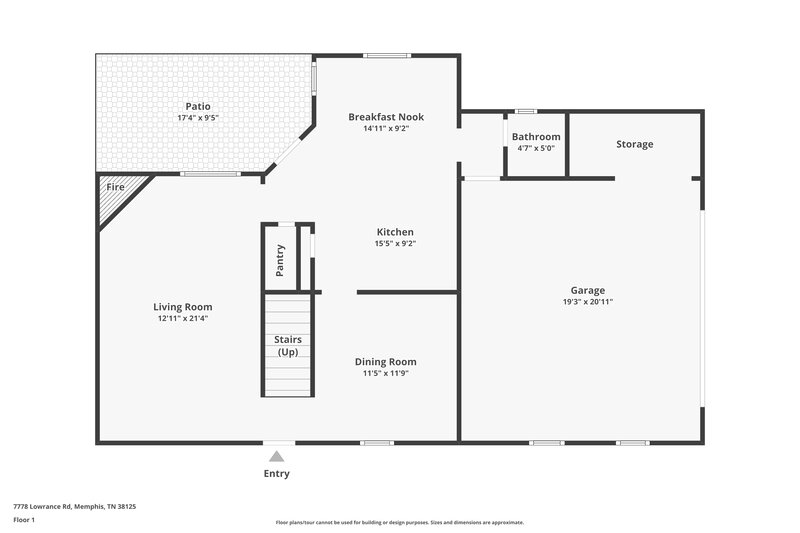 2,640/Mo, 7778 Lowrance Road Memphis, TN 38125 Floor Plan View 2