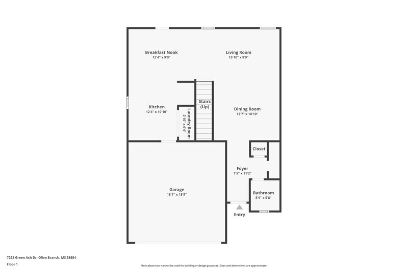1,790/Mo, 7292 Green Ash Dr Olive Branch, MS 38654 Floor Plan View
