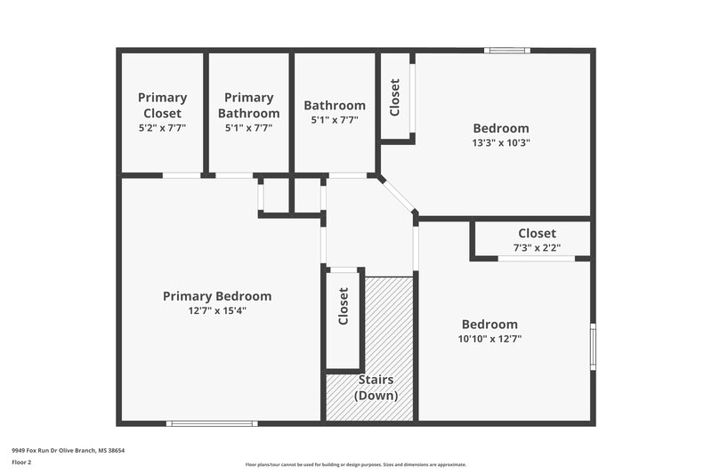2,730/Mo, 9949 Fox Run Dr Olive Branch, MS 38654 Floor Plan View 2