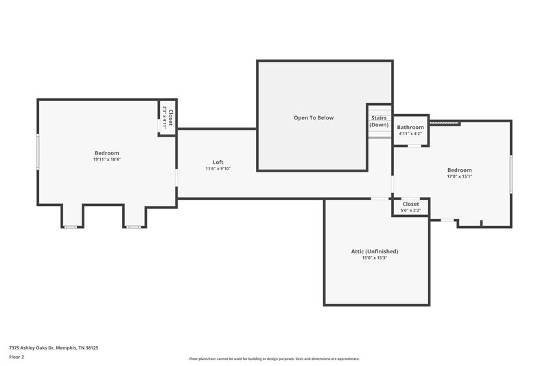 2,450/Mo, 7375 Ashley Oaks Dr Memphis, TN 38125 Floor Plan View 2