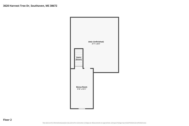 2,245/Mo, 3620 Harvest Tree Dr Southaven, MS 38672 Floor Plan View 2